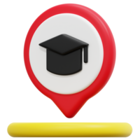 ilustração de ícone de renderização 3d de educação png