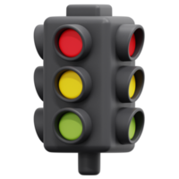 semáforos 3d render icono ilustración
