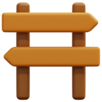 signpost 3d render icon illustration png