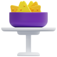 ilustração de ícone de renderização 3d de lanche png