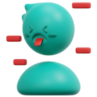 disgusted 3d render icon illustration png