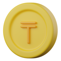 icono 3d de moneda tenge png