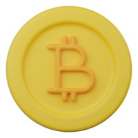 bitcoin 3d icona png