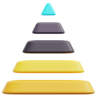 illustration de l'icône de rendu 3d pyramide png