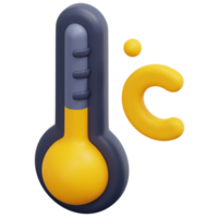 illustration de l'icône de rendu 3d de température png
