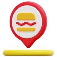 fast food 3d render icon illustration png