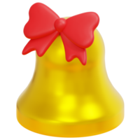 christmas bell 3d render icon illustration png