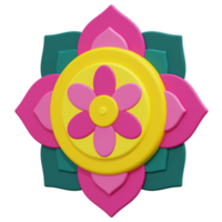 rangoli 3d render icon illustration png