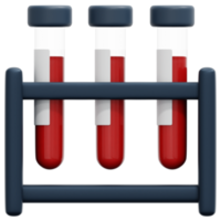 illustration d'icône de rendu 3d de test sanguin png