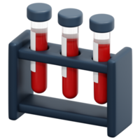 análisis de sangre 3d render icono ilustración png