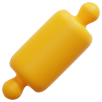 rolling pin 3d render icon illustration png