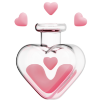 love potion 3d render icon illustration png