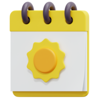 calendar 3d render icon illustration png