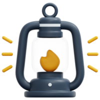 lantern 3d render icon illustration png