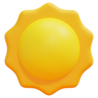 sun 3d render icon illustration png