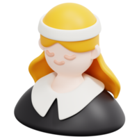 pilgrim 3d render icon illustration png