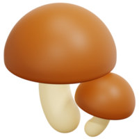 ilustração de ícone de renderização 3d de cogumelo png