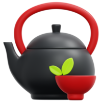 theepot 3d geven icoon illustratie png