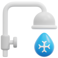 ilustración de icono de render 3d de agua fría png