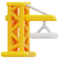 crane 3d render icon illustration png