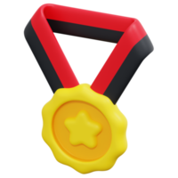 medalj 3d framställa ikon illustration png
