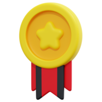 medal 3d render icon illustration png