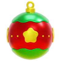 illustration de l'icône de rendu 3d boule de noël png