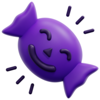 ilustração de ícone de renderização 3d de doces de halloween png