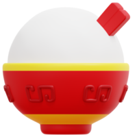 rice bowl 3d render icon illustration png