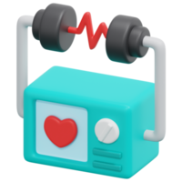 defibrillator 3d-render-symbol-illustration png