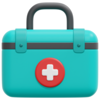 first aid kit 3d render icon illustration png