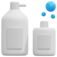 ilustração de ícone de renderização de shampoo 3d png