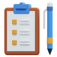 clipboards 3d render icon illustration png