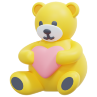 oso de peluche, 3d, render, icono, ilustración png