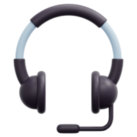 headset 3d render icon illustration png