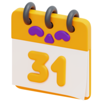 calendar 3d render icon illustration png