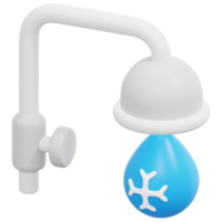 ilustración de icono de render 3d de agua fría png