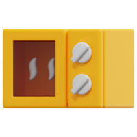 ilustração de ícone de renderização 3d de microondas png