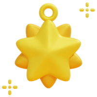 ilustración de icono de renderizado 3d de estrella png