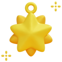 star 3d render icon illustration png