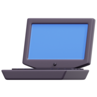 bärbar dator dator 3d framställa ikon illustration png