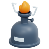 illustration de l'icône de rendu 3d de gaz de camping png