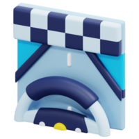 racing game 3d render icon illustration png