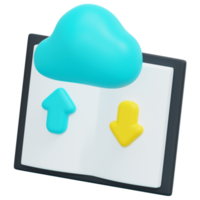 illustration d'icône de rendu 3d nuage png