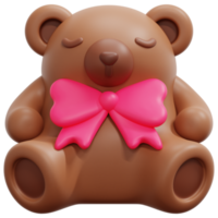 illustration de l'icône de rendu 3d de l'ours en peluche png