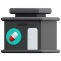 drugstore 3d render icon illustration png