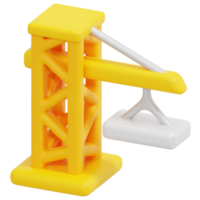 crane 3d render icon illustration png