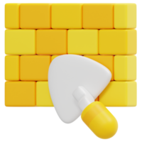 illustration de l'icône de rendu 3d brickwall png