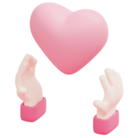 love 3d render icon illustration png