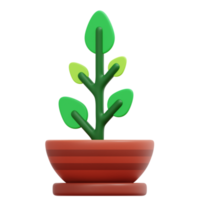 planta 3d render icono ilustración png